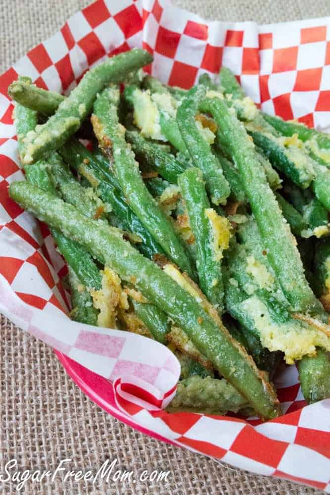 Oven Fried Garlic Parmesan Green Beans