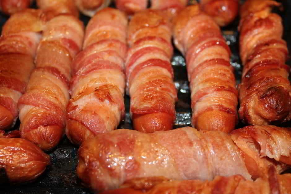 Bacon Wrapped Hot Dogs!
