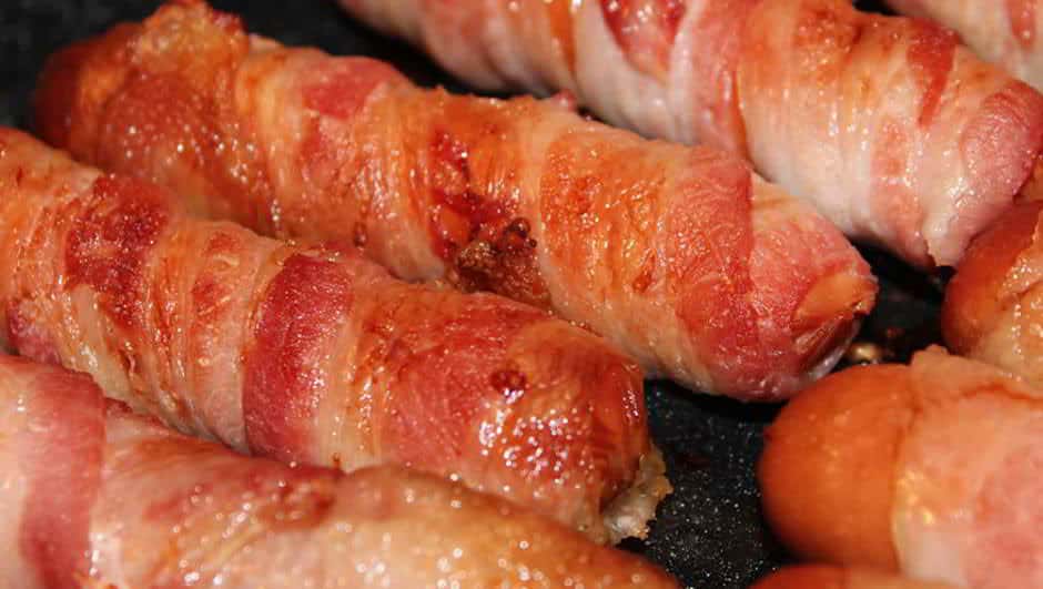 Bacon Wrapped Hot Dogs