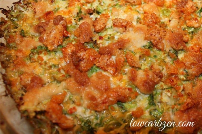 Low Carb Brussel Sprouts Au Gratin